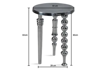 Sidebord Wohnling Metall Rund 44 cm med 3 Forskjellige Ben Moderne - Møbler - Bord - Avlastningsbord & sidobord - Brettbord og småbord