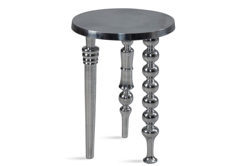 Sidebord Wohnling Metall Rund 44 cm med 3 Forskjellige Ben Moderne - Møbler - Bord - Avlastningsbord & sidobord - Brettbord og småbord