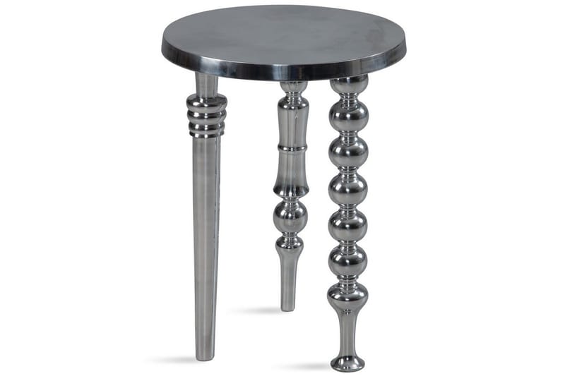 Sidebord Wohnling Metall Rund 44 cm med 3 Forskjellige Ben Moderne