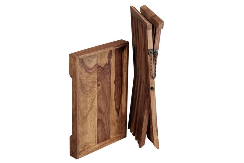 Sidebord Wohnling Rustikk heltre sammenleggbart kryssbensdesign landlig stil - Møbler - Bord - Avlastningsbord & sidobord - Brettbord og småbord