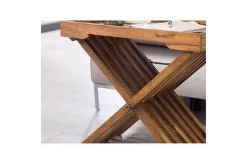 Sidebord Wohnling Rustikk heltre sammenleggbart kryssbensdesign landlig stil - Møbler - Bord - Avlastningsbord & sidobord - Brettbord og småbord