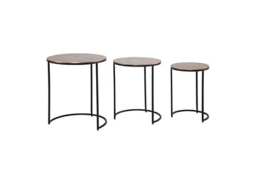 Sidebord Wohnling Sett med 3 runde metall med filigrane metallben industriell - Møbler - Bord - Avlastningsbord & sidobord - Lampebord & sidebord