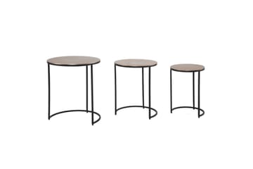 Sidebord Wohnling Sett med 3 runde metall med filigrane metallben industriell - Møbler - Bord - Avlastningsbord & sidobord - Lampebord & sidebord