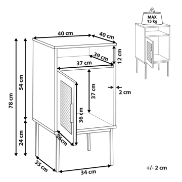 Sidebord Pasco - Brun - Møbler - Bord - Avlastningsbord & sidobord - Sengebord & nattbord