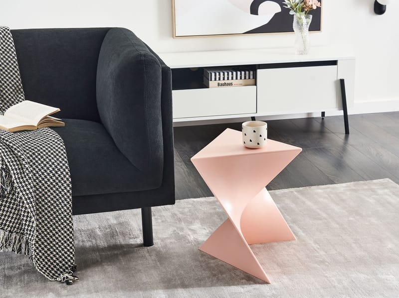 Sidebord Pecos 40x40 cm - Pastellrosa - Møbler - Bord - Avlastningsbord & sidobord - Brettbord og småbord