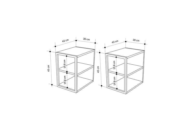 Sidebordsett Echo Lys mokka - Lys mokka - Møbler - Bord - Avlastningsbord & sidobord - Lampebord & sidebord
