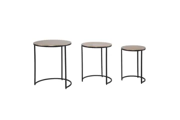 Sidobord & lampbord Wohnling Guld, Svart - Møbler - Bord - Avlastningsbord & sidobord - Settbord