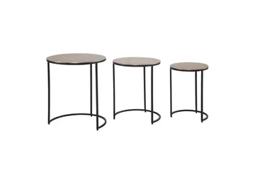 Sidobord & lampbord Wohnling Guld, Svart - Møbler - Bord - Avlastningsbord & sidobord - Settbord