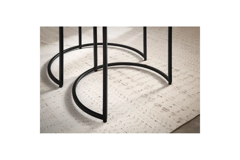 Sidobord & lampbord Wohnling Guld, Svart - Møbler - Bord - Avlastningsbord & sidobord - Settbord