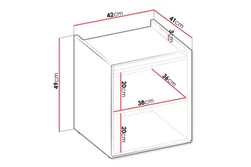 Sigmana Nattbord 42 cm - Brun - Møbler - Bord - Avlastningsbord & sidobord - Sengebord & nattbord
