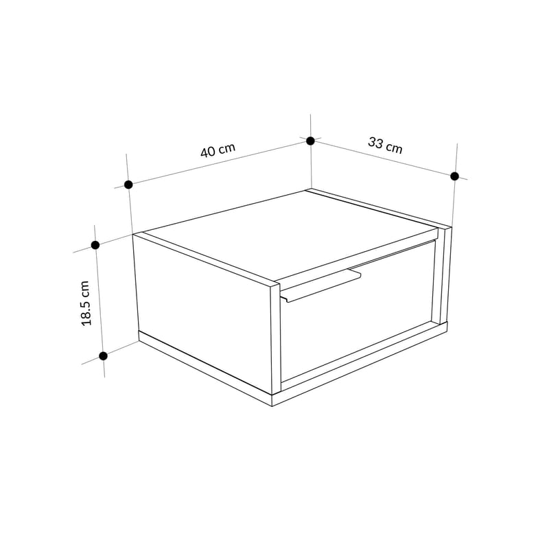 Silena Nattbord 40 cm - Black Wood og Oud - Møbler - Bord - Avlastningsbord & sidobord - Sengebord & nattbord