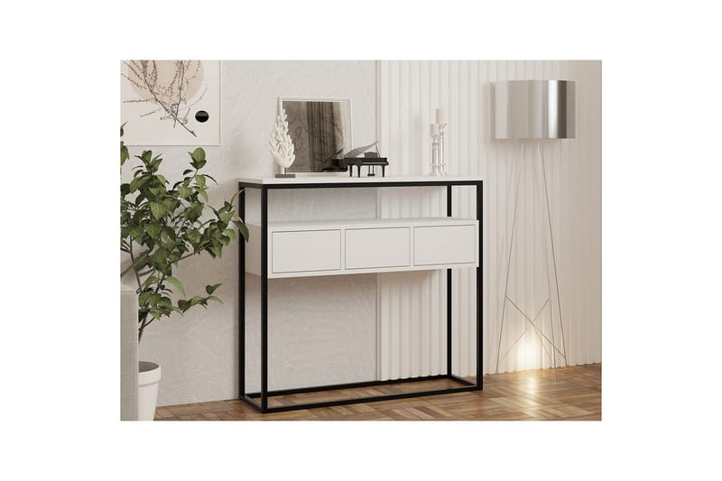 Skinke konsollbord 100 cm - Hvit - Møbler - Bord - Avlastningsbord & sidobord - Konsollbord & gangbord