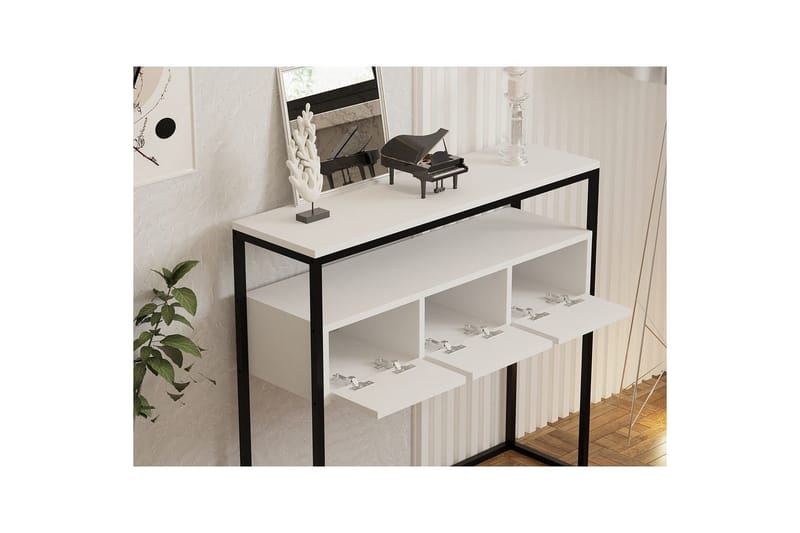 Skinke konsollbord 100 cm - Hvit - Møbler - Bord - Avlastningsbord & sidobord - Konsollbord & gangbord