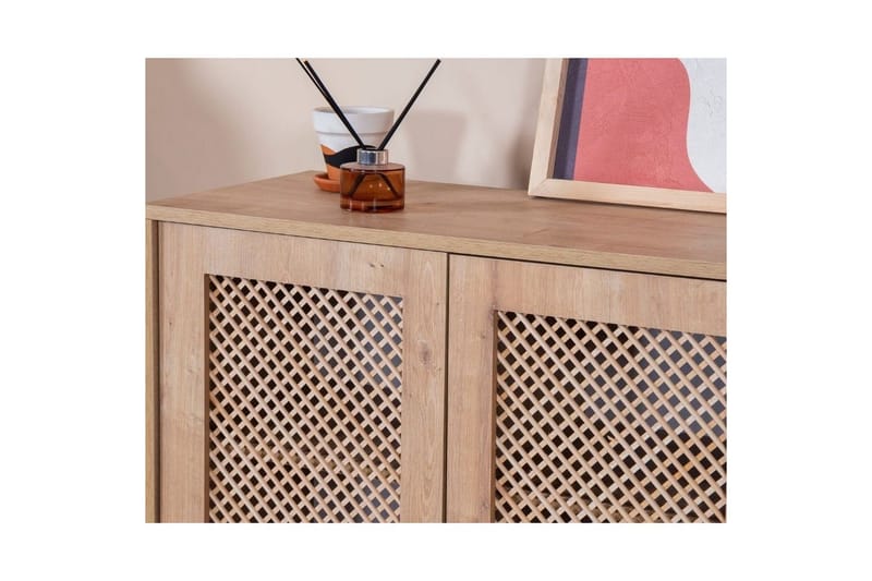 Skjenk Goose Hvit / Eik - Hvit / Eik - Oppbevaring - Oppbevaringsmøbler - Sideboard & skjenk