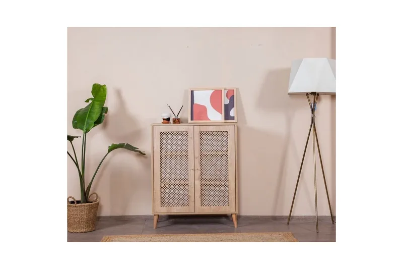 Skjenk Goose Hvit / Eik - Hvit / Eik - Oppbevaring - Oppbevaringsmøbler - Sideboard & skjenk