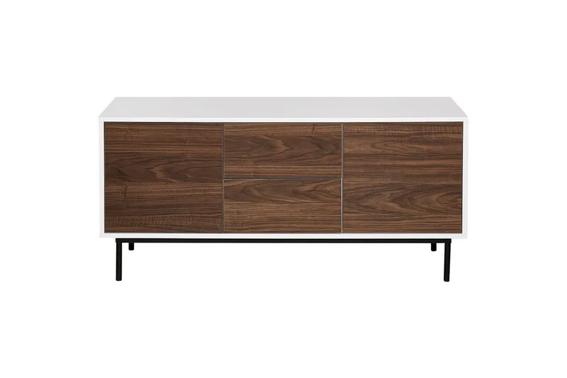 Skjenk Okland Hvit, mørkt treverk - Hvit, mørkt treverk - Oppbevaring - Oppbevaringsmøbler - Sideboard & skjenk