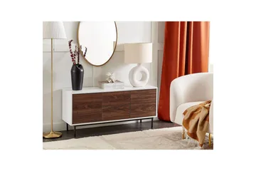 Skjenk Okland Hvit, mørkt treverk - Hvit, mørkt treverk - Oppbevaring - Oppbevaringsmøbler - Sideboard & skjenk