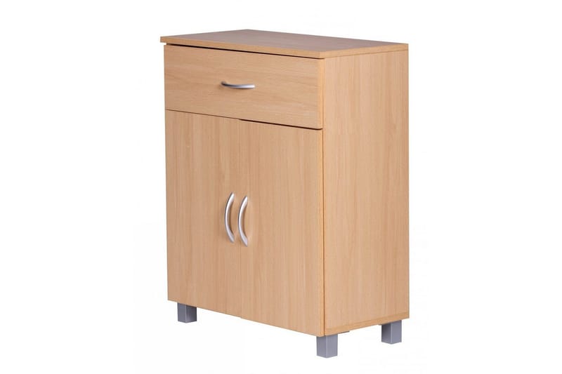 Skjenk Wohnling Foliert sponplate 60 x 75 cm 2 dører 1 skuff Moderne stil - Oppbevaring - Oppbevaringsmøbler - Sideboard & skjenk
