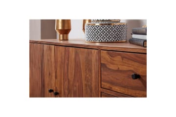 Skjenk Wohnling Heltre 145 cm med 3 skuffer 1 dør Hårnålben Industriell - Møbler - Bord - Avlastningsbord & sidobord - Pidestall & blomsterpidestall