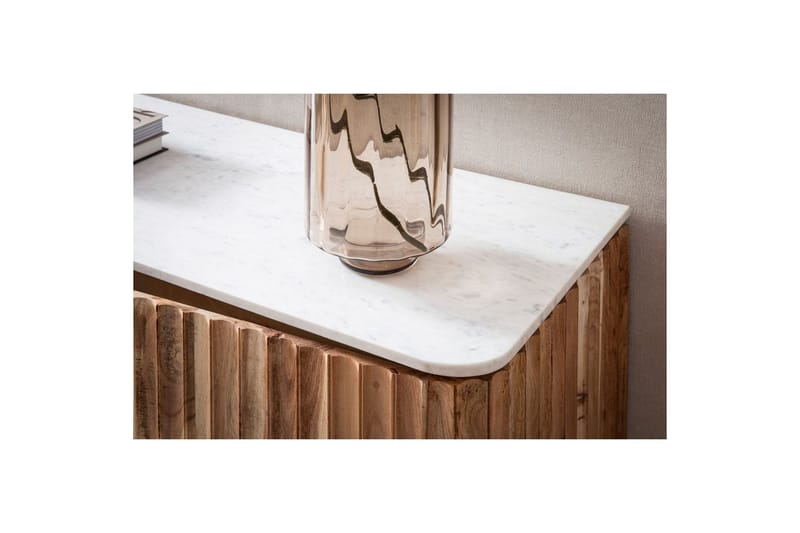 Skjenk Wohnling Heltre Ekte Lønnetre Topp 150 cm 2 Dører 3 Skuffer Moderne - Møbler - Bord - Avlastningsbord & sidobord - Pidestall & blomsterpidestall