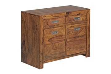 Skjenk Wohnling Massivt tre 90 cm 2 dører 2 skuffer landlig stil - Oppbevaring - Oppbevaringsmøbler - Sideboard & skjenk