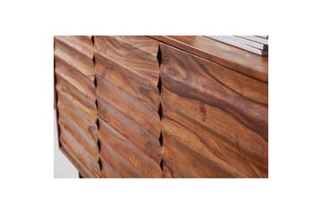 Skjenk Wohnling Massivt tre trykk for å åpne dører 150 cm filigran metallben industriell - Møbler - Bord - Avlastningsbord & sidobord - Konsollbord & gangbord