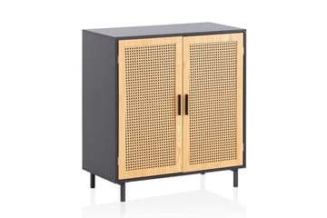 Skjenk Wohnling Melaminbelagt MDF 80 cm 2 dører med flettverk i Wieners stil moderne - Møbler - Bord - Avlastningsbord & sidobord - Konsollbord & gangbord