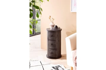 Skjenk Wohnling Rundt heltre landstil Svart, 3 skuffer - Svart, 3 skuffer - Oppbevaring - Oppbevaringsmøbler - Sideboard & skjenk