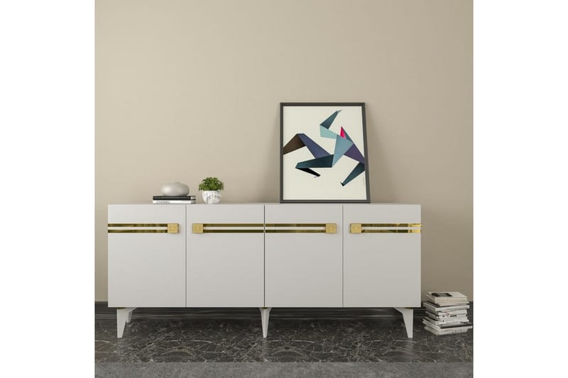 Slobidka Konsollbord 150 cm - Gull/Hvit - Møbler - Bord - Avlastningsbord & sidobord - Konsollbord & gangbord