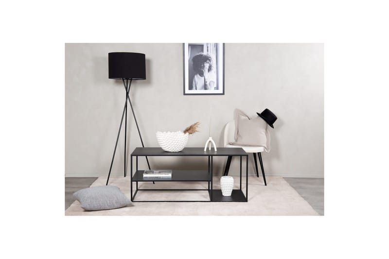 Sofabord Staal - Svart, 120x50x50 - Møbler - Bord - Avlastningsbord & sidobord - Konsollbord & gangbord