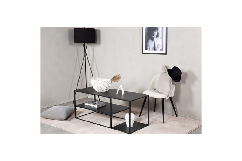 Sofabord Staal - Svart, 120x50x50 - Møbler - Bord - Avlastningsbord & sidobord - Konsollbord & gangbord