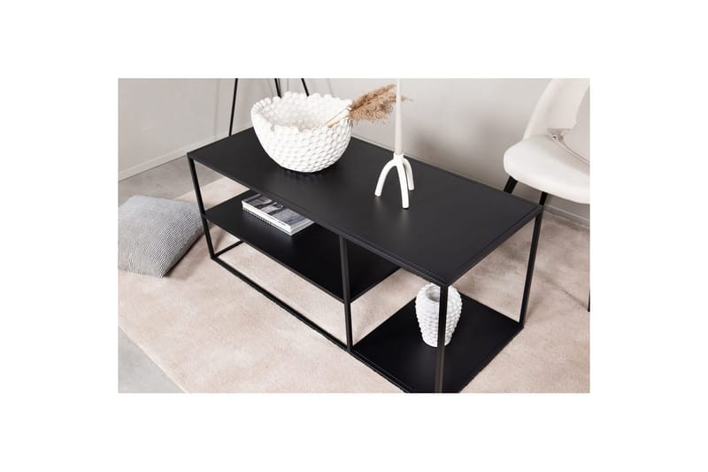 Sofabord Staal - Svart, 120x50x50 - Møbler - Bord - Avlastningsbord & sidobord - Konsollbord & gangbord