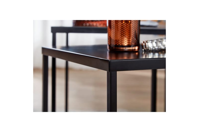 Sofabord Wohnling Sett med 2 pulverlakkert metall med metallben moderne - Møbler - Bord - Avlastningsbord & sidobord - Settbord