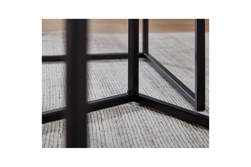 Sofabord Wohnling Sett med 2 pulverlakkert metall med metallben moderne - Møbler - Bord - Avlastningsbord & sidobord - Settbord
