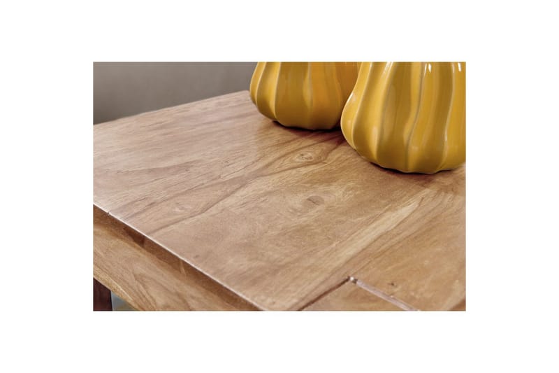 Sofabord Wohnling Sett med 3 bord i heltre, 4 bein, landlig stil Akasie - Akasie - Møbler - Bord - Avlastningsbord & sidobord - Settbord