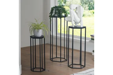 Sofabord Wohnling Sett med 3 massivt tre blomsterbord sett industriell - Møbler - Bord - Avlastningsbord & sidobord - Blomsterbord