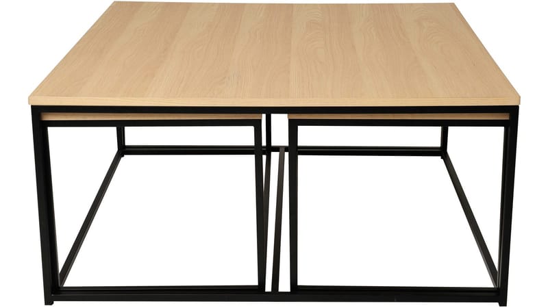 Sofabordsett Yrland 2+1 - Hvitpigmentert - Møbler - Bord - Avlastningsbord & sidobord - Settbord