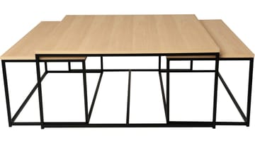 Sofabordsett Yrland 2+1 - Hvitpigmentert - Møbler - Bord - Avlastningsbord & sidobord - Settbord