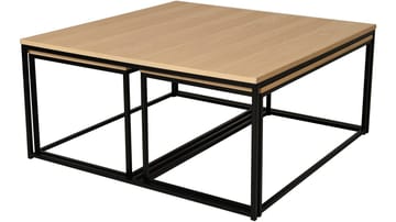 Sofabordsett Yrland 2+1 - Hvitpigmentert - Møbler - Bord - Avlastningsbord & sidobord - Settbord