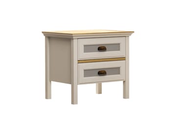 Solena Nattbord 60 cm - Krem, eik, grå - Møbler - Bord - Avlastningsbord & sidobord - Sengebord & nattbord
