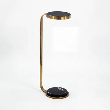 Solren rundt sidebord 72 cm i metall med marmorplate - svart gull - Møbler - Bord - Avlastningsbord & sidobord - Brettbord og småbord