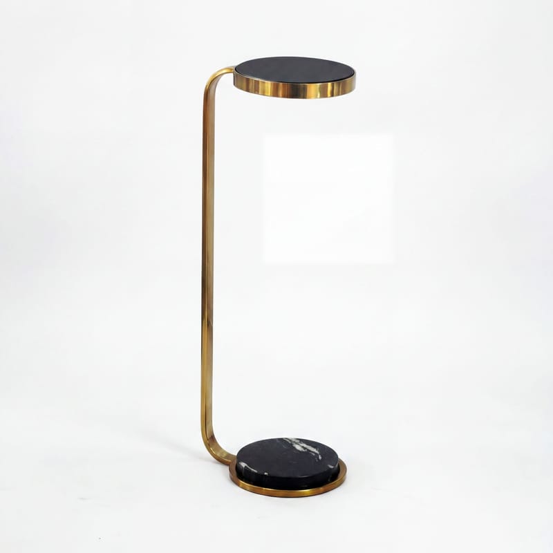 Solren rundt sidebord 72 cm i metall med marmorplate - svart gull - Møbler - Bord - Avlastningsbord & sidobord - Brettbord og småbord
