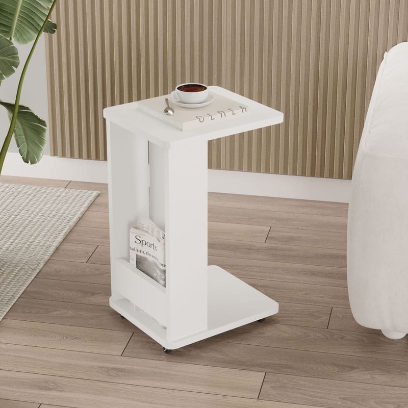 Solven Sidebord 32x42x55 cm - Hvit - Møbler - Bord - Avlastningsbord & sidobord - Brettbord og småbord