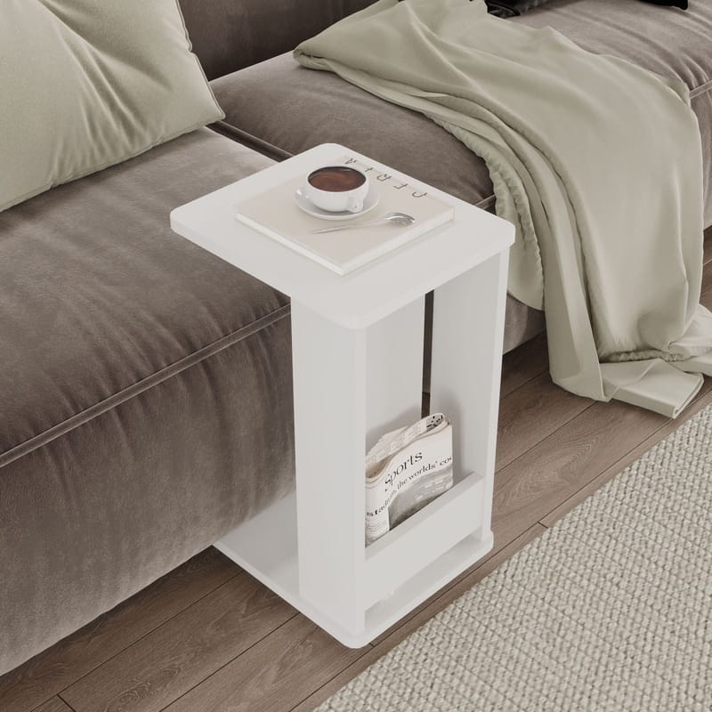 Solven Sidebord 32x42x55 cm - Hvit - Møbler - Bord - Avlastningsbord & sidobord - Brettbord og småbord