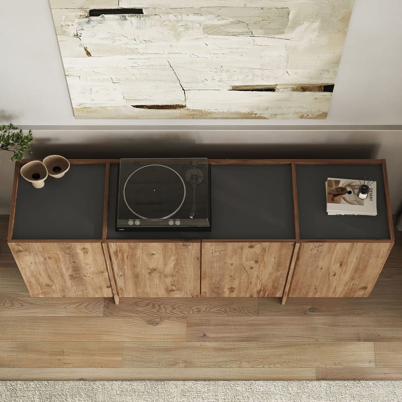 Sorlan Konsollbord 180 cm - Atlantic Pine, antrasitt - Møbler - Bord - Avlastningsbord & sidobord - Konsollbord & gangbord