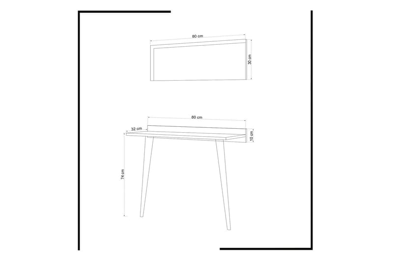 Sqandie Skrivebord mot Vegg - Møbler - Bord - Avlastningsbord & sidobord