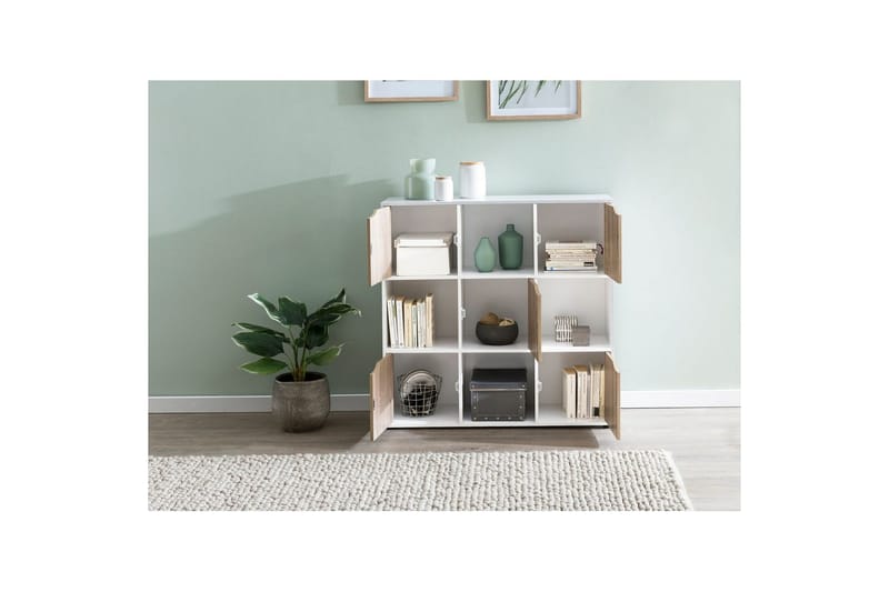 Stående hylle Wohnling Massa Melaminbelagt Sponplate med Oppbevaringsplass 5 Dører Moderne - Møbler - Bord - Avlastningsbord & sidobord - Konsollbord & gangbord