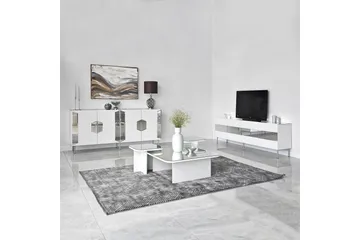 Stedum Konsollbord 180 cm - Hvit/Sølv - Oppbevaring - Oppbevaringsmøbler - Sideboard & skjenk