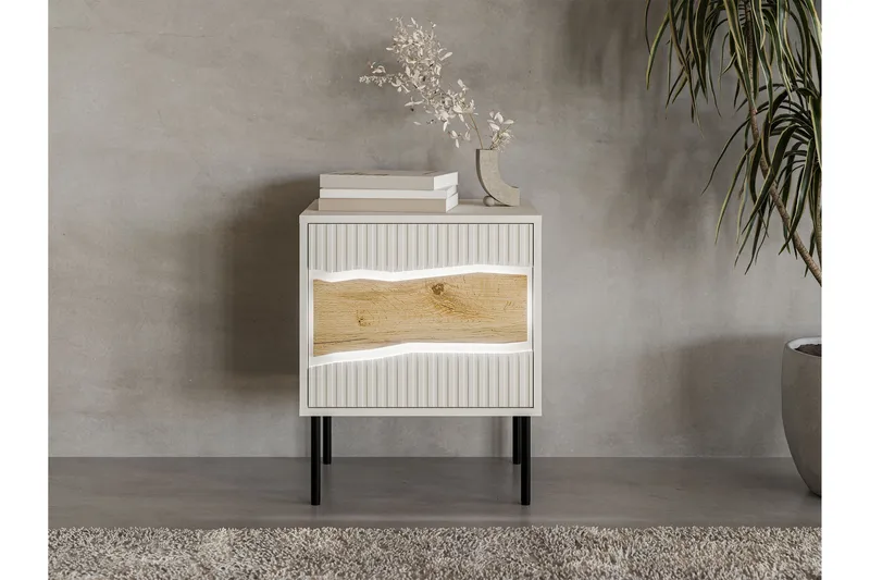 Stintino Nattbord 51 cm - Beige/Brun - Møbler - Bord - Avlastningsbord & sidobord - Sengebord & nattbord