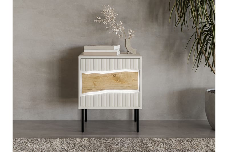 Stintino Nattbord 51 cm - Beige/Brun - Møbler - Bord - Avlastningsbord & sidobord - Sengebord & nattbord